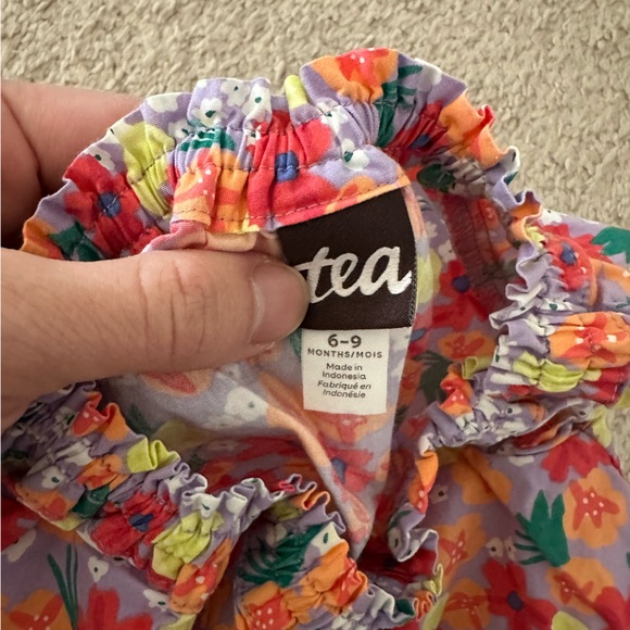 Tea Collection Floral Ruffle Baby Set, 6-9M - Picture 7 of 8